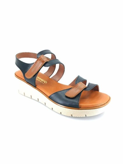 Boxer 97045 Γυναικεία Δερμάτινα Μαύρα Πέδιλα